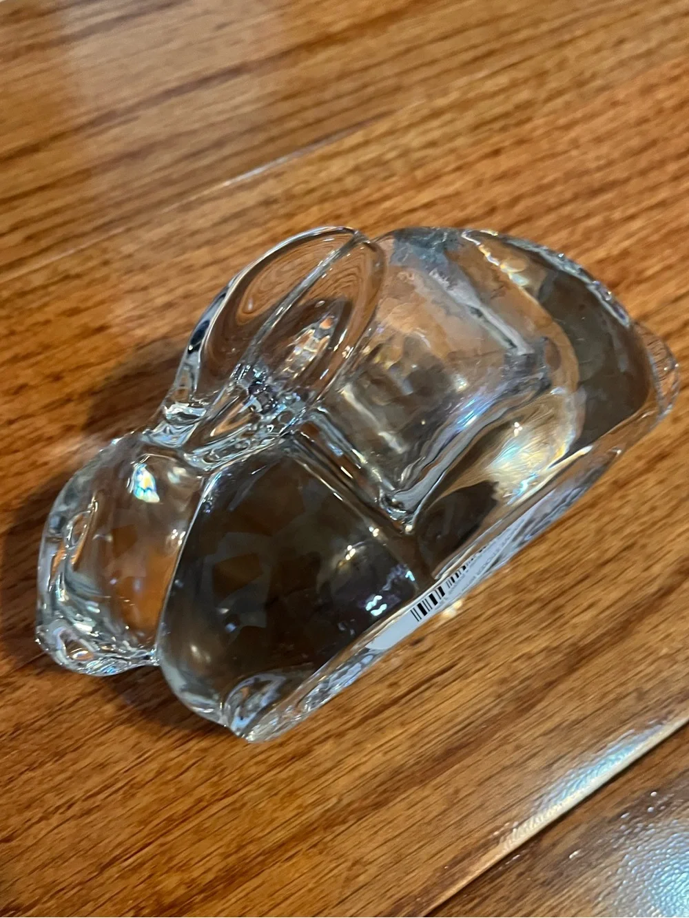Vintage Rabbit Easter Bunny Clear Crystal Votive Tea Light Candle Holder